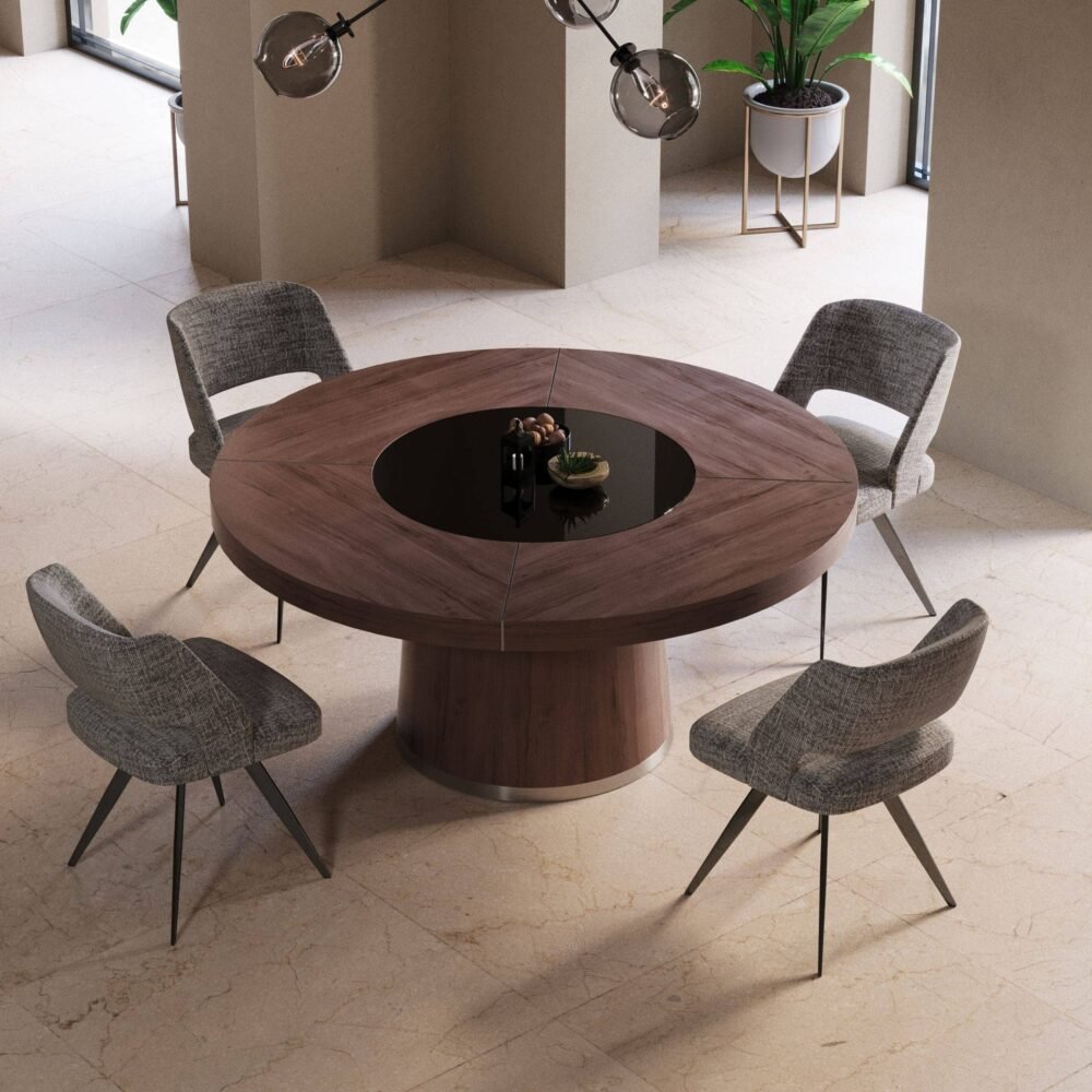 Modrest Houston – Mesa de comedor redonda moderna