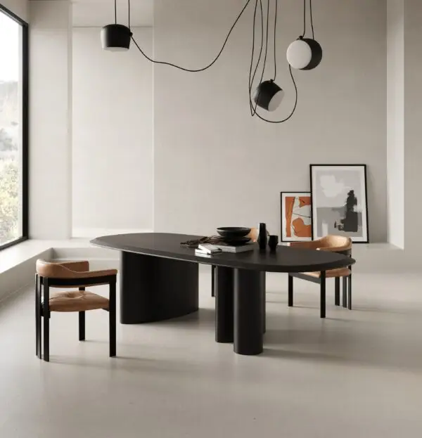 Mesa de comedor Modrest Summit - Mesa de comedor
moderna de fresno negro de 118" – Envíos a todo México | FurnitureMX
