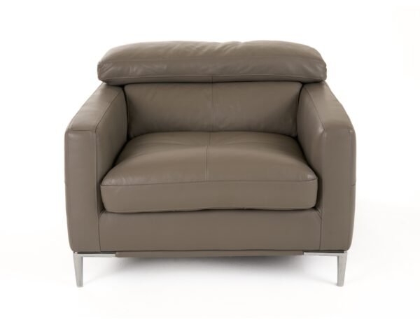 Mueble Divani Casa Natalia - Silla moderna de cuero
  gris oscuro – Envíos a todo México | FurnitureMX