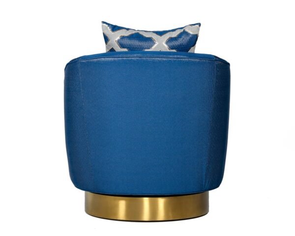 Mueble Modrest Niagra - Silla decorativa de tela
  azul y dorada Glam – Envíos a todo México | FurnitureMX