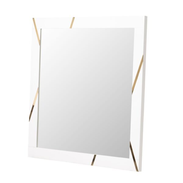Espejo Modrest Nixa - Espejo moderno blanco y
  dorado – Envíos a todo México | FurnitureMX