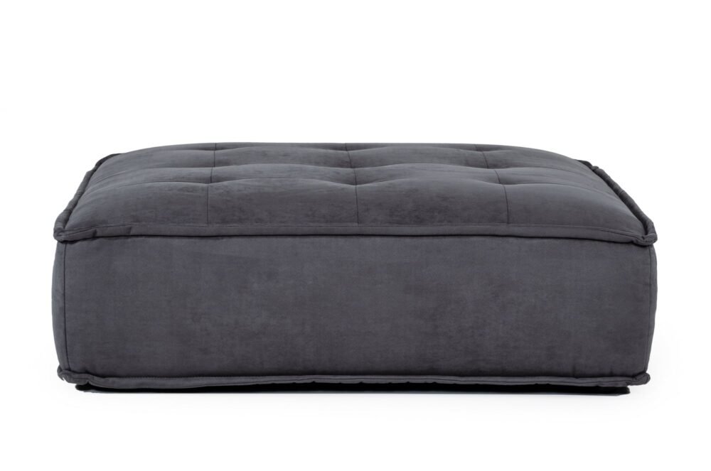 Divani Casa Nolden – Otomana impermeable de tela gris oscuro