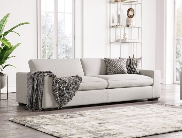 Sala Divani Casa Poppy - Sofá moderno de tela
  blanca – Envíos a todo México | FurnitureMX