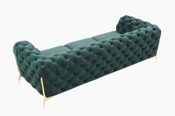 Sala Divani Casa Quincey - Sofá transicional de
  terciopelo verde esmeralda – Envíos a todo México | FurnitureMX