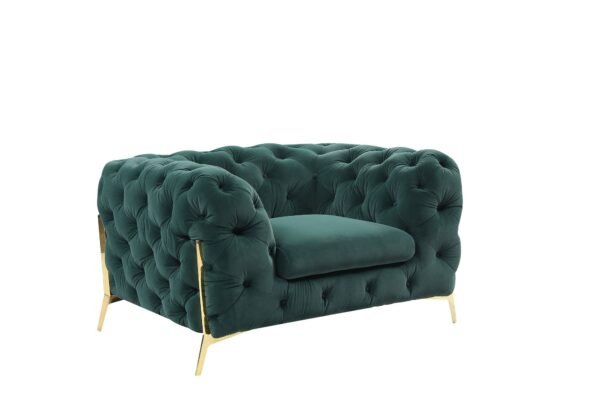 Mueble Divani Casa Quincey - Silla transicional de
  terciopelo verde esmeralda – Envíos a todo México | FurnitureMX