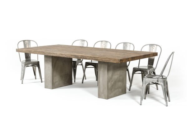 Mesa de comedor Mesa de comedor Modrest Renzo
  moderna de roble y hormigón de 118" – Envíos a todo México | FurnitureMX