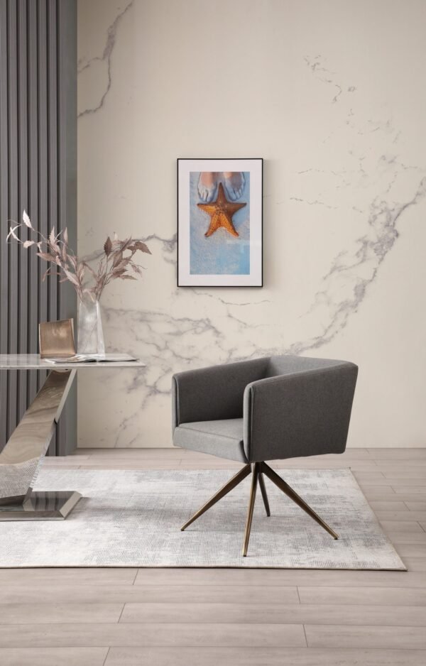 Mueble Modrest Riaglow - Silla de comedor
contemporánea de tela gris oscuro – Envíos a todo México | FurnitureMX