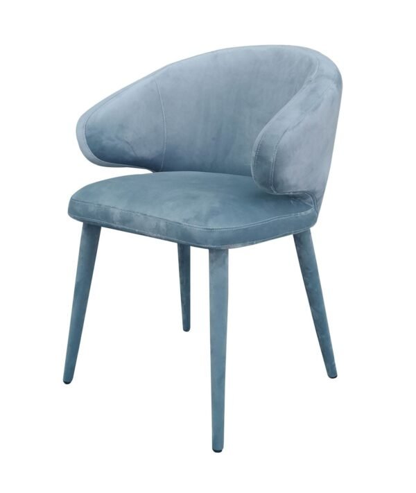 Mueble Modrest Salem - Silla de comedor moderna de
  tela gris azul – Envíos a todo México | FurnitureMX