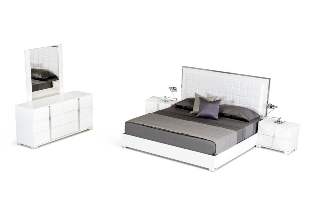 Cómoda blanca moderna Modrest San Marino
