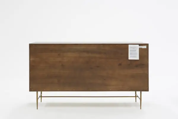Cómoda Cómoda moderna Modrest Selena de acacia y
  latón – Envíos a todo México | FurnitureMX