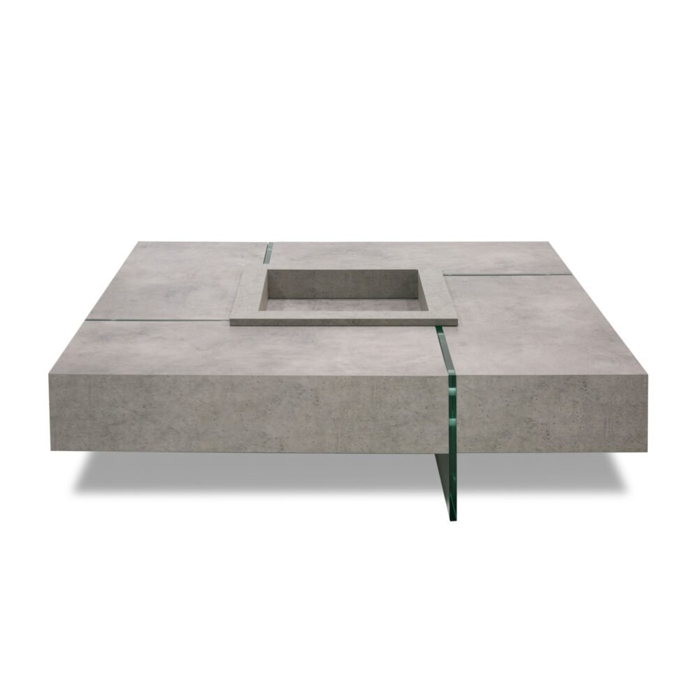 Modrest Shauna – Mesa de centro flotante moderna de hormigón sintético