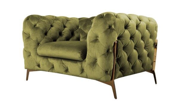 Mueble Divani Casa Sheila - Silla transicional de
  tela verde – Envíos a todo México | FurnitureMX