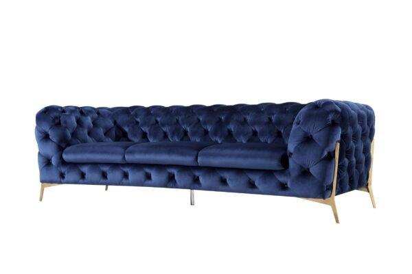 Sala Divani Casa Sheila - Sofá transicional de tela
  azul oscuro – Envíos a todo México | FurnitureMX