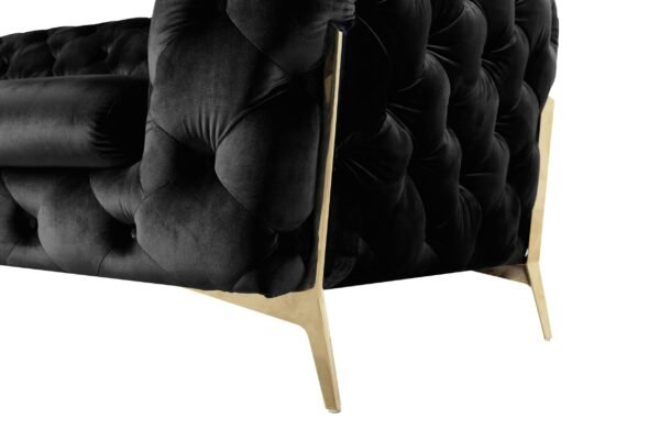 Mueble Divani Casa Sheila - Silla transicional de
  tela negra – Envíos a todo México | FurnitureMX