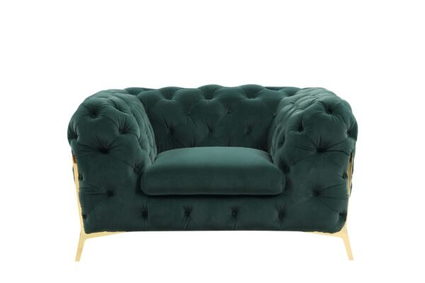 Mueble Divani Casa Sheila - Silla transicional de
  tela verde esmeralda – Envíos a todo México | FurnitureMX