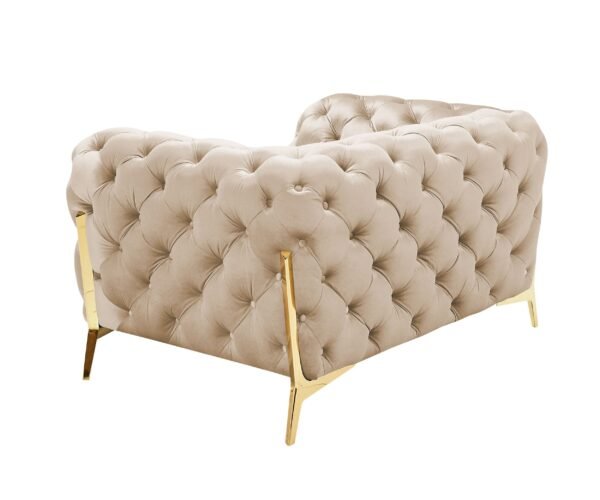 Mueble Divani Casa Sheila - Silla transicional de
  tela beige claro – Envíos a todo México | FurnitureMX