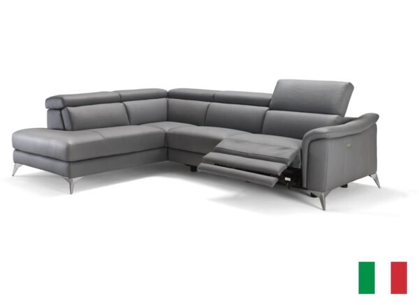 Sala Lamod Italia Monte Carlo - Sofá seccional
  italiano moderno de cuero gris LAF – Envíos a todo México | FurnitureMX