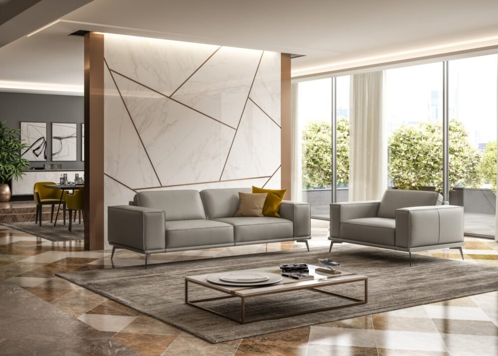 Lamod Italia Soho – Sillón contemporáneo gris claro