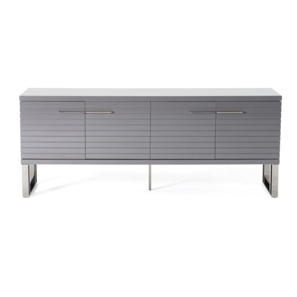 Mueble Modrest Splendor - Buffet de listones gris
  brillante – Envíos a todo México | FurnitureMX