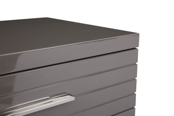 Cómoda Modrest Splendor - Cómoda de listones gris
  de alto brillo – Envíos a todo México | FurnitureMX
