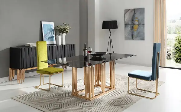 Mueble Modrest Token Buffet moderno en negro y oro
rosa – Envíos a todo México | FurnitureMX