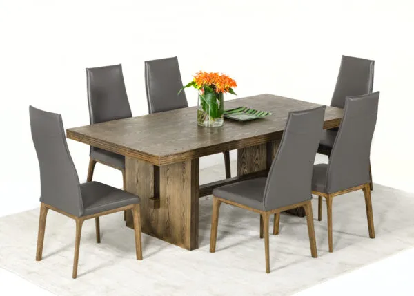 Mesa de comedor Mesa de comedor moderna de roble
lavado blanco Modrest Colonia – Envíos a todo México | FurnitureMX