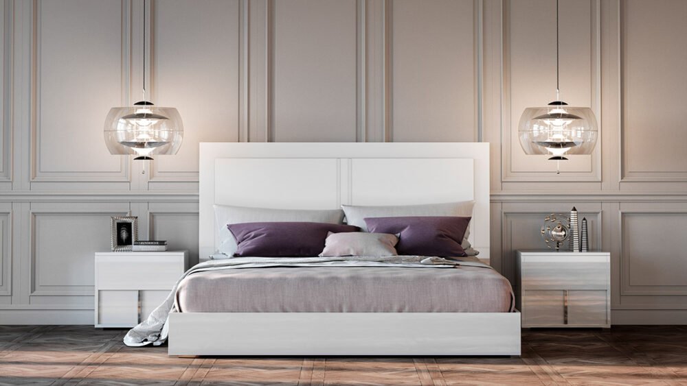 Modrest Nicla Mesita de noche italiana moderna blanca