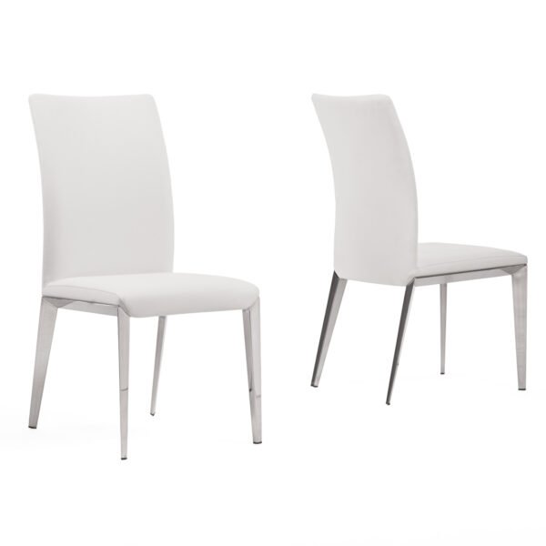 Mueble Taryn - Silla de comedor moderna blanca
  (juego de 2) – Envíos a todo México | FurnitureMX