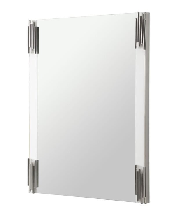 Espejo Modrest Token - Espejo moderno blanco y de
  acero inoxidable – Envíos a todo México | FurnitureMX