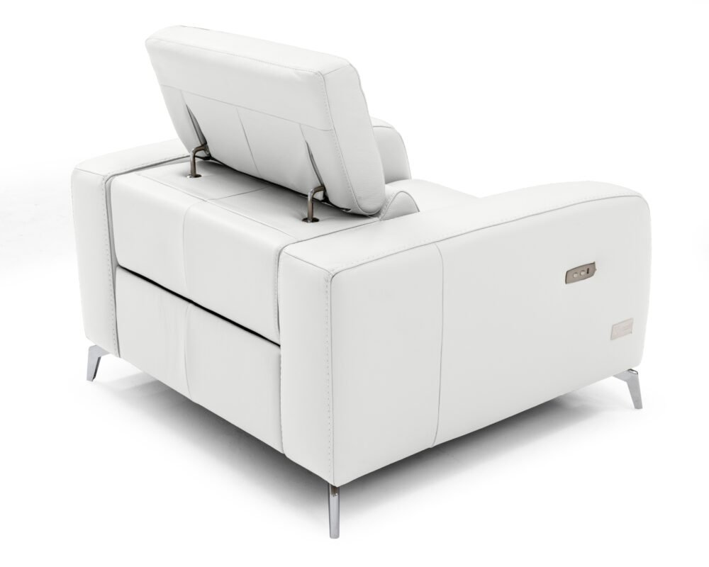 Lamod Italia Turin – Sillón reclinable italiano de cuero blanco
