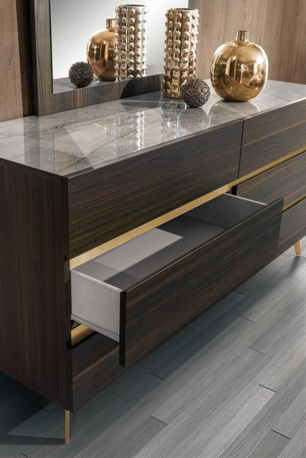 Cómoda Nova Domus Velondra - Cómoda moderna de
  eucalipto + mármol – Envíos a todo México | FurnitureMX