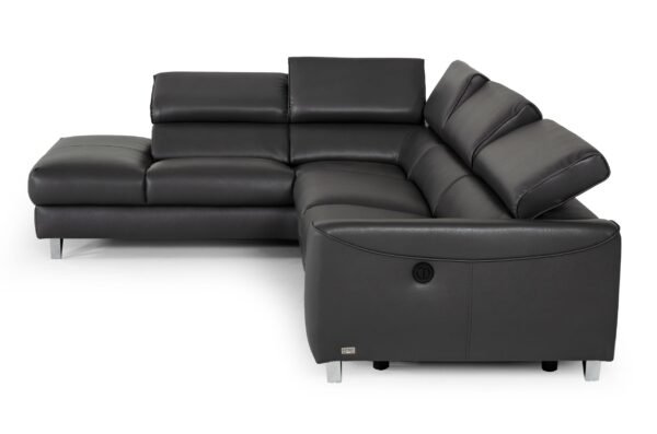 Mueble Divani Casa Versa - Chaise seccional LAF
  moderna de cuero Teco gris con sillón reclinable – Envíos a todo México |
  FurnitureMX