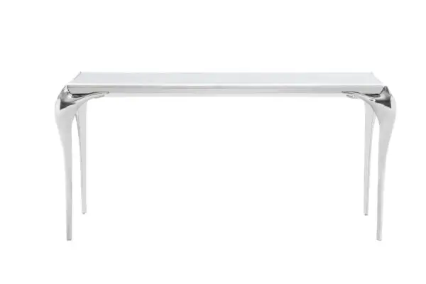 Mueble Modrest Vince - Mesa consola de acero
inoxidable y mármol sintético – Envíos a todo México | FurnitureMX