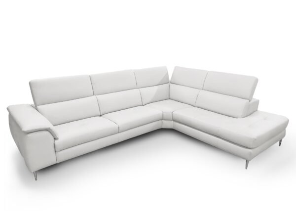 Sala Lamod Italia Viola - Sofá seccional italiano
  contemporáneo de cuero gris con orientación derecha – Envíos a todo México |
  FurnitureMX