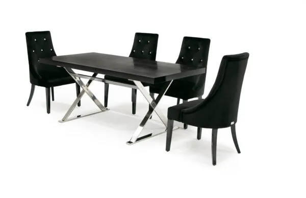 Mesa de comedor A&X Xavier - Mesa de comedor
moderna de cocodrilo negro + acero inoxidable – Envíos a todo México |
FurnitureMX