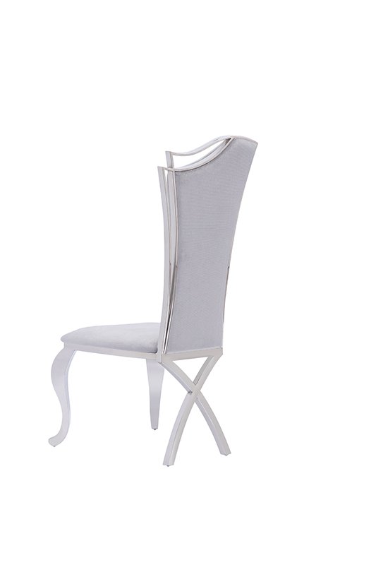 Mueble Modrest Bonnie - Silla de comedor moderna de
  terciopelo gris y acero inoxidable (juego de 2) – Envíos a todo México |
  FurnitureMX