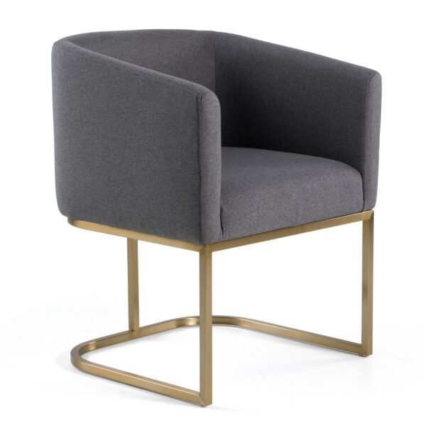 Mueble Modrest Yukon - Silla de comedor moderna de
  tela gris oscuro – Envíos a todo México | FurnitureMX