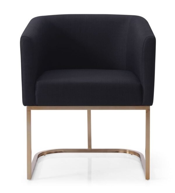 Mueble Modrest Yukon - Silla de comedor moderna de
  latón antiguo y negro – Envíos a todo México | FurnitureMX