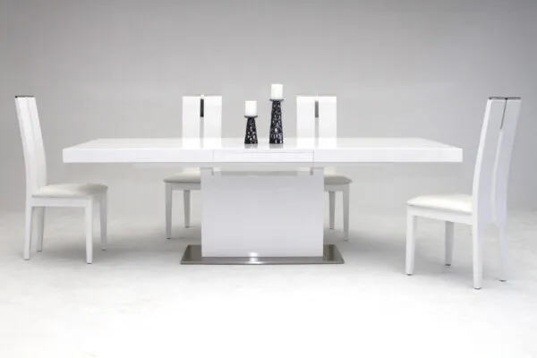 Mesa de comedor Mesa de comedor extensible blanca
moderna Zenith – Envíos a todo México | FurnitureMX